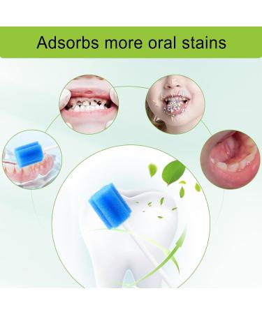Buy 100 PCs Sterile Oral Hygiene Sponges - Blue Dental Swabs & Mouth Care Sticks for Optimal Oral Care - Buy Online on GoSupps.com