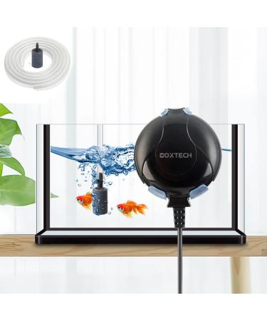 Box -tech oxygen pump mini quiet aquarium oxygen air pump with air stone and silicone hose for fish pools and the nano aquariums black - Buy Online on GoSupps.com