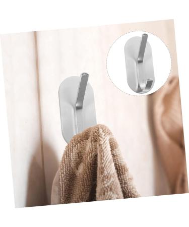 ABOOFAN 8 Pcs No Punching Hook Stainless Steel Hooks Wall Hooks Steel Hook for Wall Bathroom Door - Buy Online on GoSupps.com