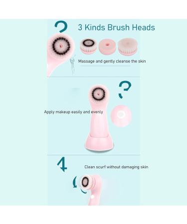 Qukaim Pore Cleansing Brush Electric Facial Cleansing Brush Waterproof Face Scrubber Pore Exfoliating Brush with Built-in Battery for Home Use - Buy Online on GoSupps.com