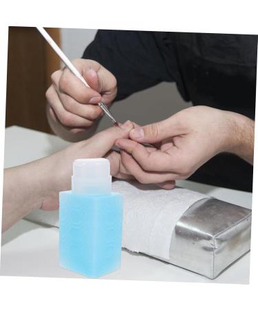 HAPINARY Alcohol Dispenser Makeup Remover Container Push down Pump Dispenser Nail Polish Remover Dispenser Pump Mini Water Dispenser Nail Polish Remover Bottle Plastic Travel Gel Square 6x5x13cm Blue - Buy Online on GoSupps.com