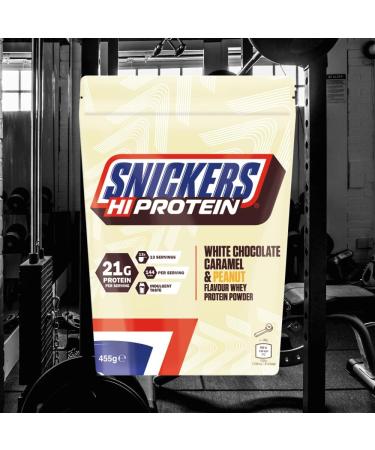 Snicker White Protein Powder (455g) White Chocolate Caramel & Peanuts - Buy Online on GoSupps.com