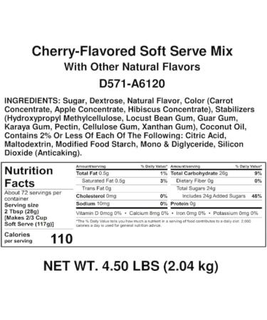 Cherry Soft Serve Mix | 4.5 Pound Bag - Buy Online on GoSupps.com