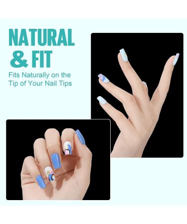 TOMICCA Short Square Nail Tips - 504Pcs Full Cover Clear False Nails for Nail Extension Home DIY Salon - 12 Sizes - Buy Online on GoSupps.com