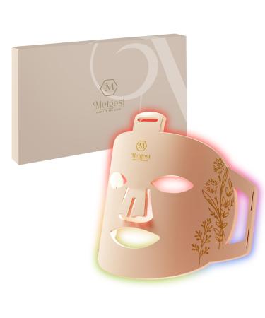 Red Light Therapy Mask | 3 Energy Mode - Up to 140mW/cm | Lightweight 190g | 560 Beams - 5 Colors | Auto-Off Timer | 2200mAh Rechargeable Battery | Gift for Her