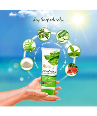Buy Oriental Botanics Aloe Vera Green Tea Cucumber Sunscreen SPF 50 - 100ml | UVA/UVB Protection | International Shipping Available - Buy Online on GoSupps.com
