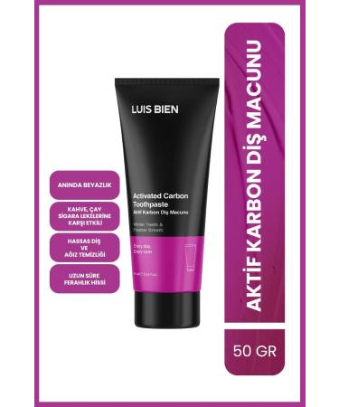 Luis Bien Activated Charcoal Toothpaste for Whiter Teeth and Fresher Breath - Removes Stains and Yellowing of Teeth - Buy Online on GoSupps.com