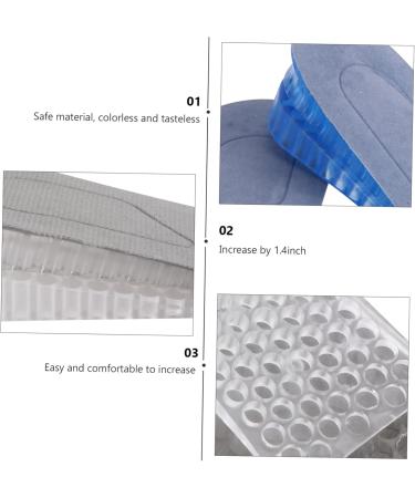 FRCOLOR Invisible Heightening Insoles for Women - 4 Pairs of Comfortable Shoe Inserts Ideal for Boots Flannel Black 11x7CM - Buy Online on GoSupps.com