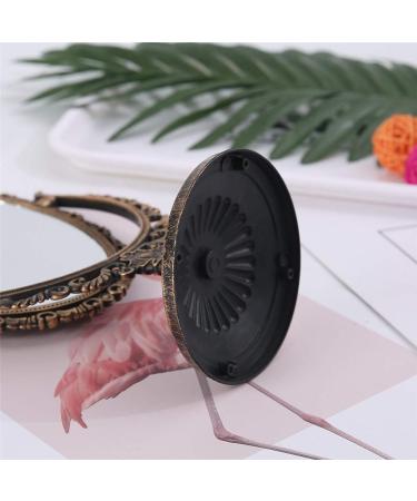 Vintage Double-Sided Princess Makeup Mirror - Oval Vanity Mirror for Bedroom - Portable Antique Beauty Mirror (25*16.5CM) - Buy Online on GoSupps.com