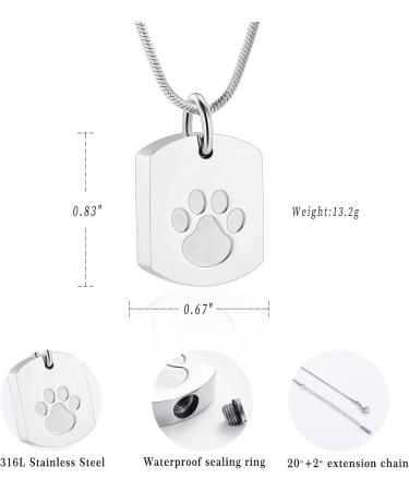 Personalized Memorial Jewelry: Custom Dog Ash Necklace with Photo & Text - Urn Pendant for Pets in Silver - Buy Online on GoSupps.com