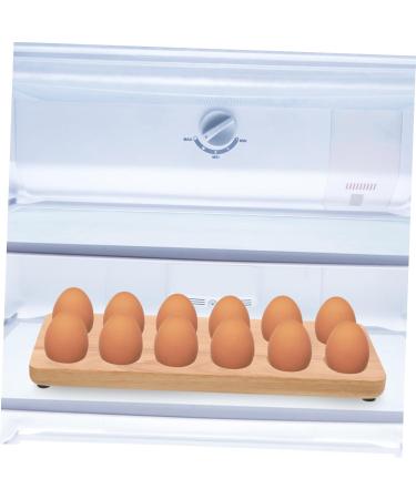 Egg Tray Refrigerator Fridge Wooden Tray Chicken Egg Holder Egg Holder Container Egg Stand Food Eggs - Buy Online on GoSupps.com