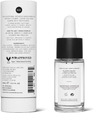 Pestle Mortar Pestle & Mortar 2 Hyaluronic Acid Serum for Face AntiAging Hydrating Facial Moisturizer with Vitamin B5 Fragrance Free 15ml - Buy Online on GoSupps.com