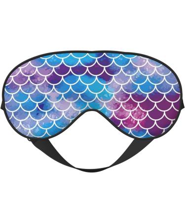 Mermaid Fish Scale Print Sleep Eye Mask | Soft Eyeshade for Travel & Naps - Perfect for Women & Men - Buy Online on GoSupps.com