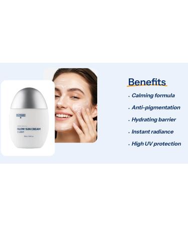 Glow Sun Cream Light SPF 50+ PA ++++ 50 ml/1.69 fl oz - Buy Online on GoSupps.com