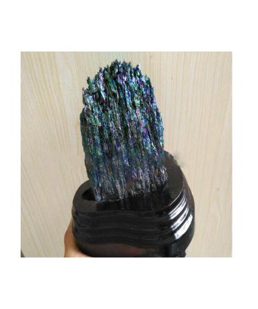 Crystal Hole 1.1 lb Natural Carborundum Rock Rainbow Cluster Stone Home Decoration Gemstone Specimen Figurine Crystal Hole (Color : Quartz Rainbow B)