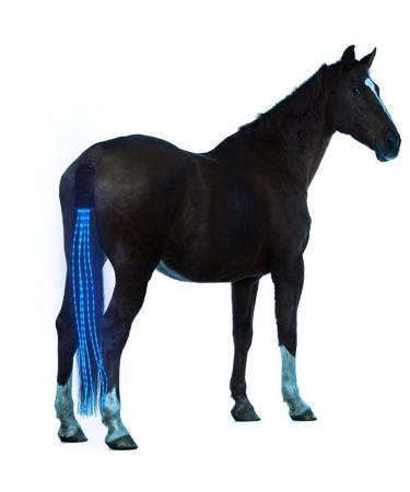 SSZYace Horse Equipment Riding Tail Trappings Equestrian LED Flashing Light Bar Harness Outdoor Sports USB Charge Riding Decorations (Blue)