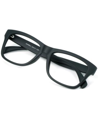 VisionGlobal Blue Light Blocking Glasses for Women/Men Stylish Square Frame Anti Eyestrain 0.00(No Magnification) Gamble_black(c2)