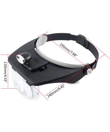Head Mount Magnifier with Led Professional Jewelers Loupe Lights 1.2X 1.8X 2.5X 3.5X Magnifier Glass Head Mount Magnifier Jewelers Magnifying Glasses Small Gift - Buy Online on GoSupps.com