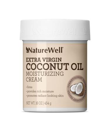 NATUREWELL 2.0 Extra Virgin Coconut Oil Moisturizing Cream for Face, Body, and Hands, New and Improved Cleaner Formula, Lightweight, Intense Hydration to Maintain Softer, Smoother, and Suppler Skin, 16 Oz 1 Pound (Pack of …