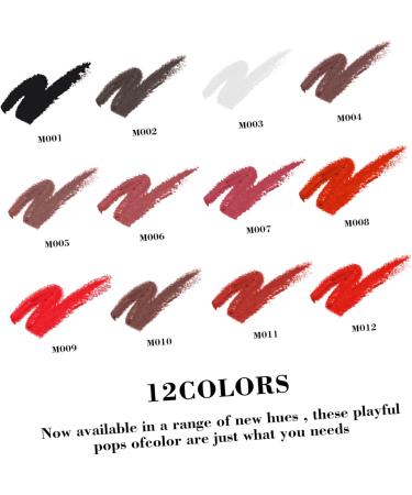 LALAFINA 12 Pcs Pencil Matte Lip Liner Set Long lasting Nude Lip Liner Matte Smudge Proof Lip Pencil Matte Lip Liner Pencil Make Up Lipliner Pencil Set for Women 1 count (Pack of 1) As Shown - Buy Online on GoSupps.com