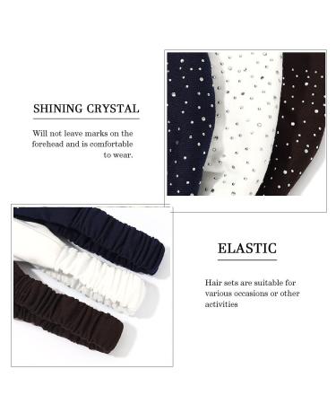 CAKURE Crystal Rhinestone Wide Headbands, Pack of 3 - Black Turban Head Wraps for Women and Girls - Buy Online on GoSupps.com