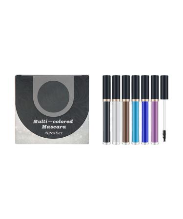 everlaste Colored Mascara for Eyelashes Colorful Waterproof Mascara for Cosplay Eyes Makeup with Black White Brown Light Blue Purple Blue Everlaste a
