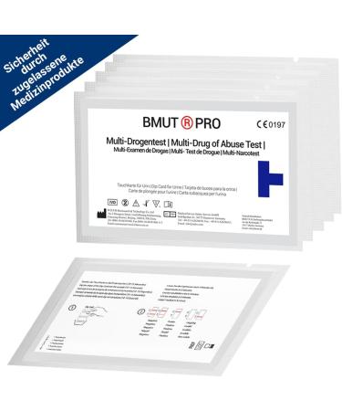 5x 7-in-1 Multi Drug Test | Urine Test for THC Cocaine Opiate Methadone Amphetamines MDMA & Benzodiazepines | Pharmacy Quality - Buy Online on GoSupps.com