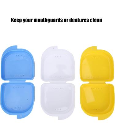 Prohese Dinner Dentures Box | 3-Piece Orthodontic Retainer Etui | Crescent Sparkling Storage Container for Outdoor & Home Use - Buy Online on GoSupps.com