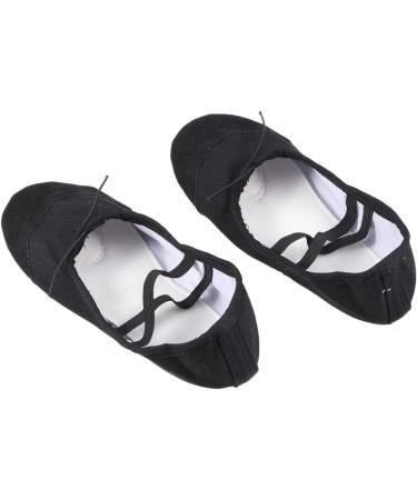Healifty Women's Black Leather Ballet Flats - Size 43 | Full Sole Dance & Yoga Shoes - Buy Online on GoSupps.com