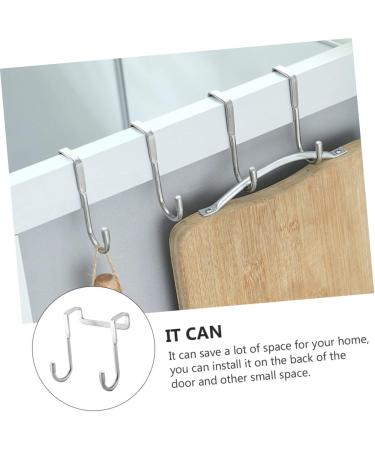 CHILDWEET Stainless Steel Hooks 3pcs Wall Hanger Hooks Key Hanger Wall Clothes Rack Bathroom Hangers Wall Hook Ordinary 7.5X6.5CM Silver - Buy Online on GoSupps.com