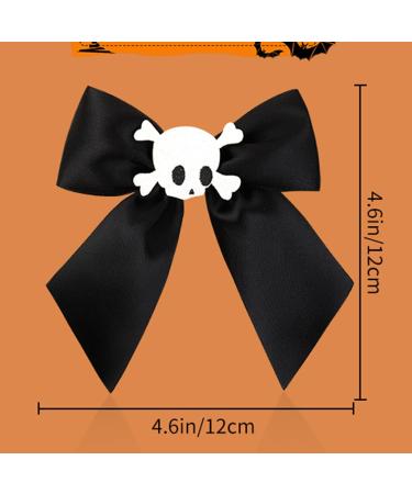 1pair Goth Bowknot&Skull Shape Hairpins Hot Girls Punk Hair Clip Halloween Punk Ponytail Bangs Hair Clip For Woman Hair Pin For Woman Hair Accessories Ribbon Hair Pin For Daily Hairstyles Cute Bowknot Black - Buy Online on GoSupps.com