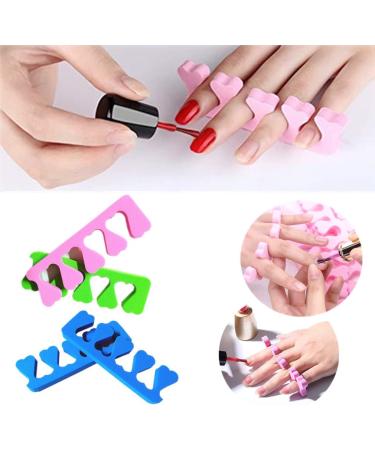 SAMHENG 24 Pcs Foam Toe Separators for Pedicure - 3 Colors, Soft Toe Stretcher Spacers, Finger Dividers for Nail Salon - Sponge Toe Cushion for Nail Art & Toenails - Buy Online on GoSupps.com