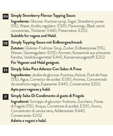 Delicious Simply Strawberry Topping Sauce 1kg - Perfect for Desserts & More - Buy Online on GoSupps.com