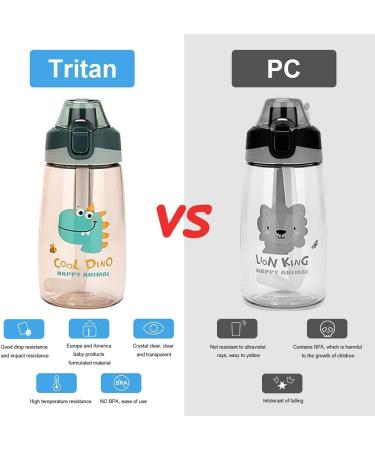 MICHLEY 16oz Water Bottle with Straw for Toddlers 3+ Years - Orange Lion - Buy Online on GoSupps.com