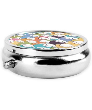 Shop Cute Colorful Sheep Cartoon Round Pill Box - 3 Compartment Travel Organizer for Vitamins & Meds - Buy Online on GoSupps.com