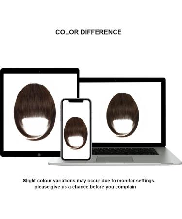 BUYOGET Clip in Fringe Human Hair Extension Medium Brown Straight Remy Fringe Clip on Bangs Hair Clip for Women Girls #4 Medium Brown - Buy Online on GoSupps.com