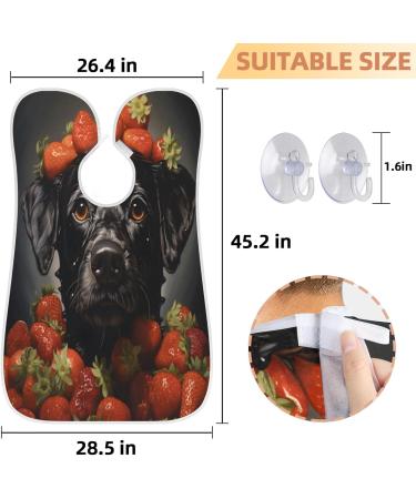 Strawberry Dog Beard Bib Apron | Beard Hair Catcher for Men | Perfect Father's Day & Anniversary Gift | Includes 2 Suction Cups - Buy Online on GoSupps.com