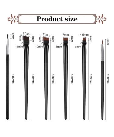 30 Pcs Angled Eyeliner Brush Set for Precise Eye Makeup | Gel Liner & Define Eyebrow Brushes | Fine Flat Slanted Brushes for Perfect Eyeliner Application - Buy Online on GoSupps.com