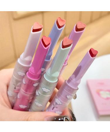 3 Colors Cute Love Lipstick Set - Heart Shape Velvet Matte Waterproof & Long Lasting Lip Clay for Girls | Non-Stick Cup Pack of 3 - Buy Online on GoSupps.com