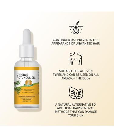 Cyperus Rotundus Oil - 30mL (1.05 FL.OZ) Natural Plant-Based Hair Removal Care Oil Gentle for Sensitive Skin Deeply Moisturizes Reduces Irritation & Soothes Dry Skin (2PCS) 0.53 Fl Oz (Pack of 2) - Buy Online on GoSupps.com