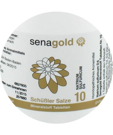 Sch ssler Salt No. 10 - Natrium Sulfuricum D6 Tablets | Gluten-Free | 1000 Pieces - International Shipping Available - Buy Online on GoSupps.com