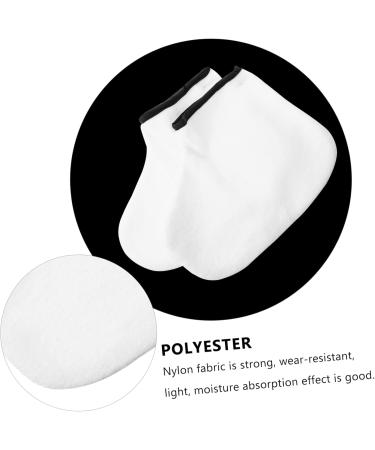 Healeved 6 Pairs Hand and Foot Mask Wax Tools Paraffin Wax Mitt Paraffin Wax Liners Thermal Mitten Paraffin Wax for Hands Spa Gloves and Socks Boot Glove Polyester White Take a Bath Remover - Buy Online on GoSupps.com