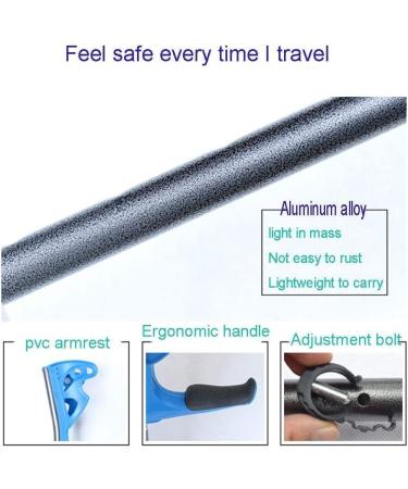 ATHUAHLR Forearm Crutches Adjustable Cane Height Adjustable Elbow Walking Crutches Light Easy Carry Aluminum Alloy Forearm Crutch for Men/Women Open Cuff Crutches with Comfort Grip Lightweight Arm Red - Buy Online on GoSupps.com