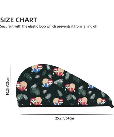 Hair Towel Wrap for Quick Drying - Baby Sloths Sleeping | Soft Towel Turban with Button for Effortless Hair Care - Buy Online on GoSupps.com