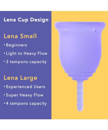 Lena Cup Reusable Menstrual Cup | Pink Large | Experienced and Advanced Cup Users | Tampon Pad and Period Disc Alternative | Feminine Care Hygiene Products Large Classic Pink - Buy Online on GoSupps.com