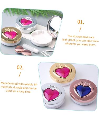 Partykindom Color Contact Lens Case 2-Piece Container with Tweezers Mirror & Travel Storage | Durable & Travel-Friendly - Buy Online on GoSupps.com