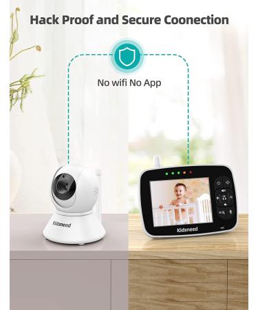 3.5 Inch Video Baby Monitor with Camera, Audio, Remote Control Pan & Tilt, Night Vision, Two-Way Audio - Long Range 960ft - Buy Online on GoSupps.com