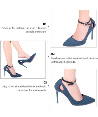 EXCEART 3 Sets High Heels Shoe Straps - Ankle Shoelace Pads for Women - Anti-Skid Pu Leather Bands - Buy Online on GoSupps.com