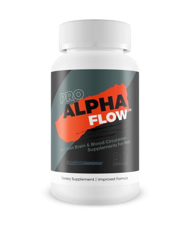 Pro Alpha Flow - Improved Formula - Our Best Blood Flow Booster Men - Power - Stamina - Focus - Nootropics Brain Alpha Force Factor - Maximum Performance Alpha Brain & Blood Flow Supplement for Men