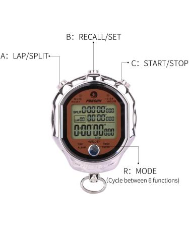 Laopao Stopwatch | 100 Memory Data LCD Digital Timer for Sports Referee & Coach | Ideal for Basketball Football Baseball - Buy Online on GoSupps.com